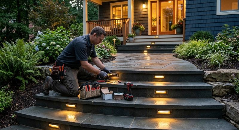 Terrace Lighting Installation in Provo, UT