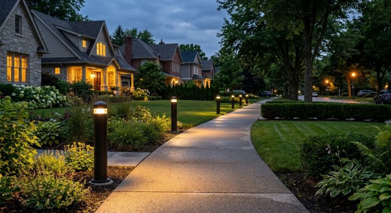Sidewalk Lighting Installation in Provo, UT
