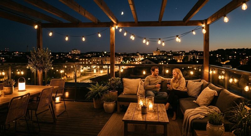 Terrace Lighting Installation in Heber City, UT